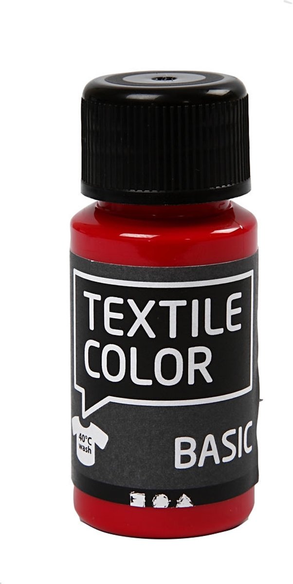 Textile Color, primair rood, 50ml [HOB-34208]